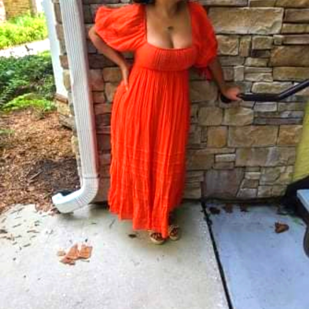 Free People boho open back dress
